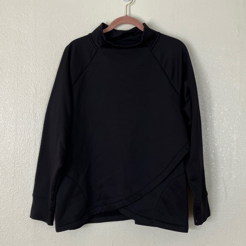 Xersion Black Mock Neck Athleisure Sweatshirt, 1X